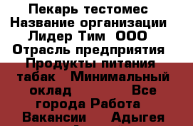 Пекарь-тестомес › Название организации ­ Лидер Тим, ООО › Отрасль предприятия ­ Продукты питания, табак › Минимальный оклад ­ 31 500 - Все города Работа » Вакансии   . Адыгея респ.,Адыгейск г.